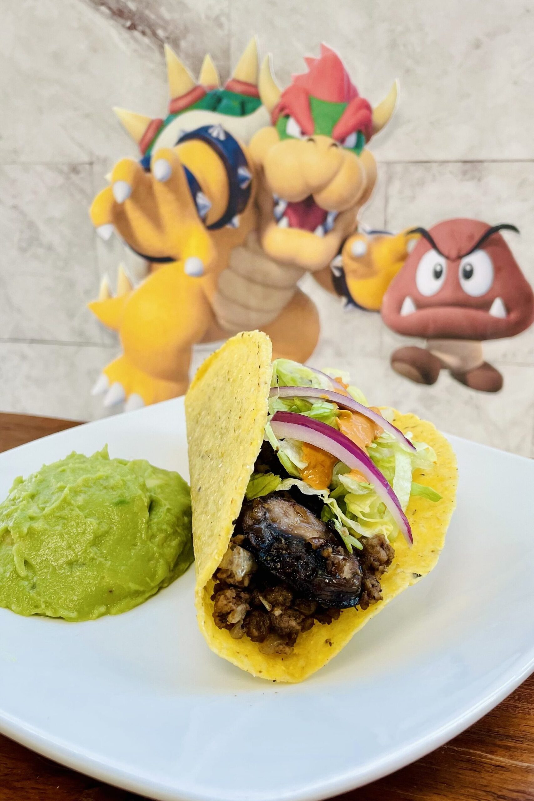 Tacos de carne y champiñones