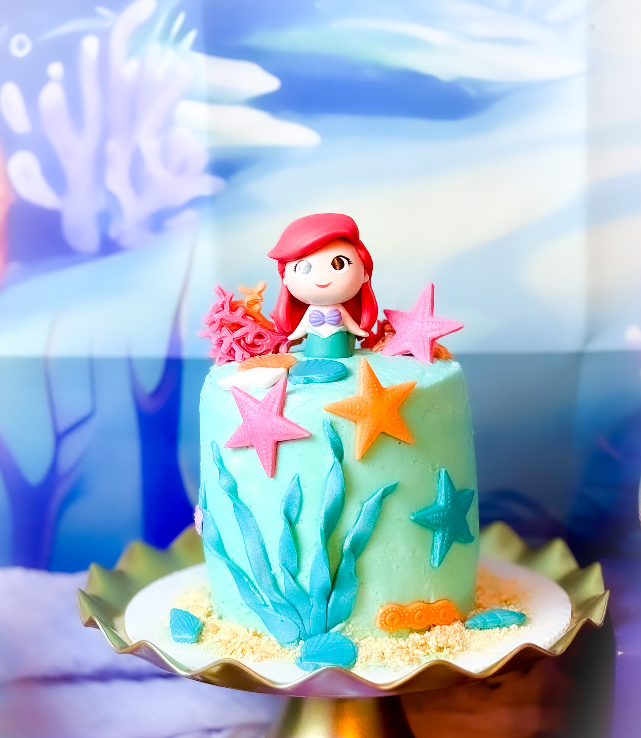 Pastel de La Sirenita